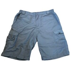 Stanley Mens XL Gray Nylon Cargo Shorts Lightweight Hiking Utility Workwear